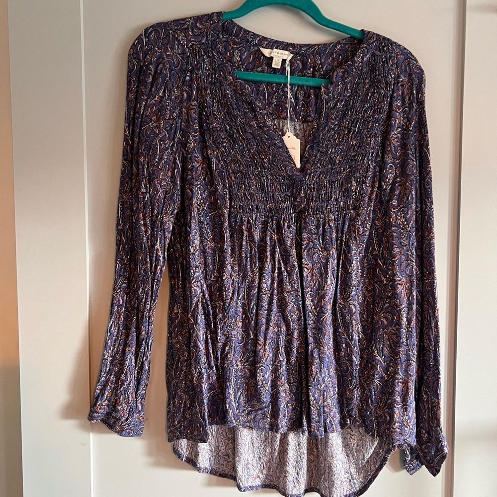 Purple Paisley lucky brand blouse